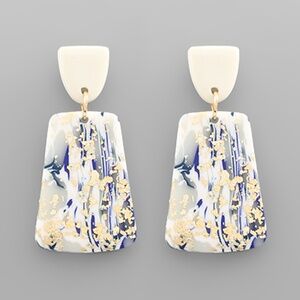 Clay Marble Geometric Earrings